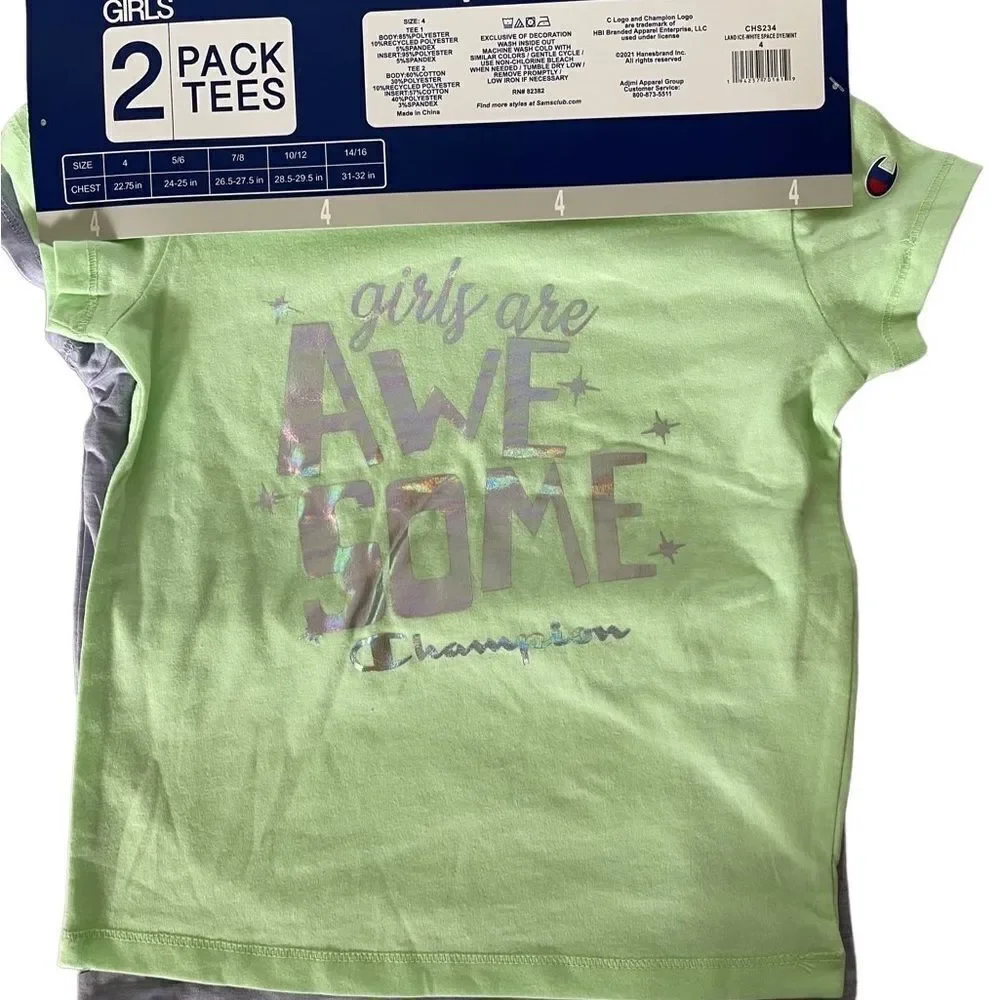 NWT Champion girls‎ tees tank top T-shirt vibrant colors sz 4 lot bundle 347